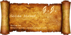 Golda József névjegykártya